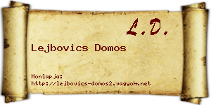 Lejbovics Domos névjegykártya