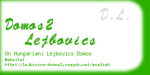 domos2 lejbovics business card